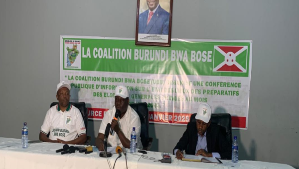 Rejet des mandataires de "Burundi Bwa Bose" dans la province Burunga : la coalition dénonce des blocages